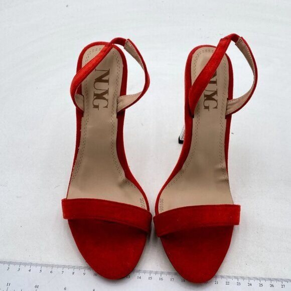 Red Open Toe Slingback Sandals High Heel Stiletto Pumps Office Lady Dress Shoes - Picture 2 of 6